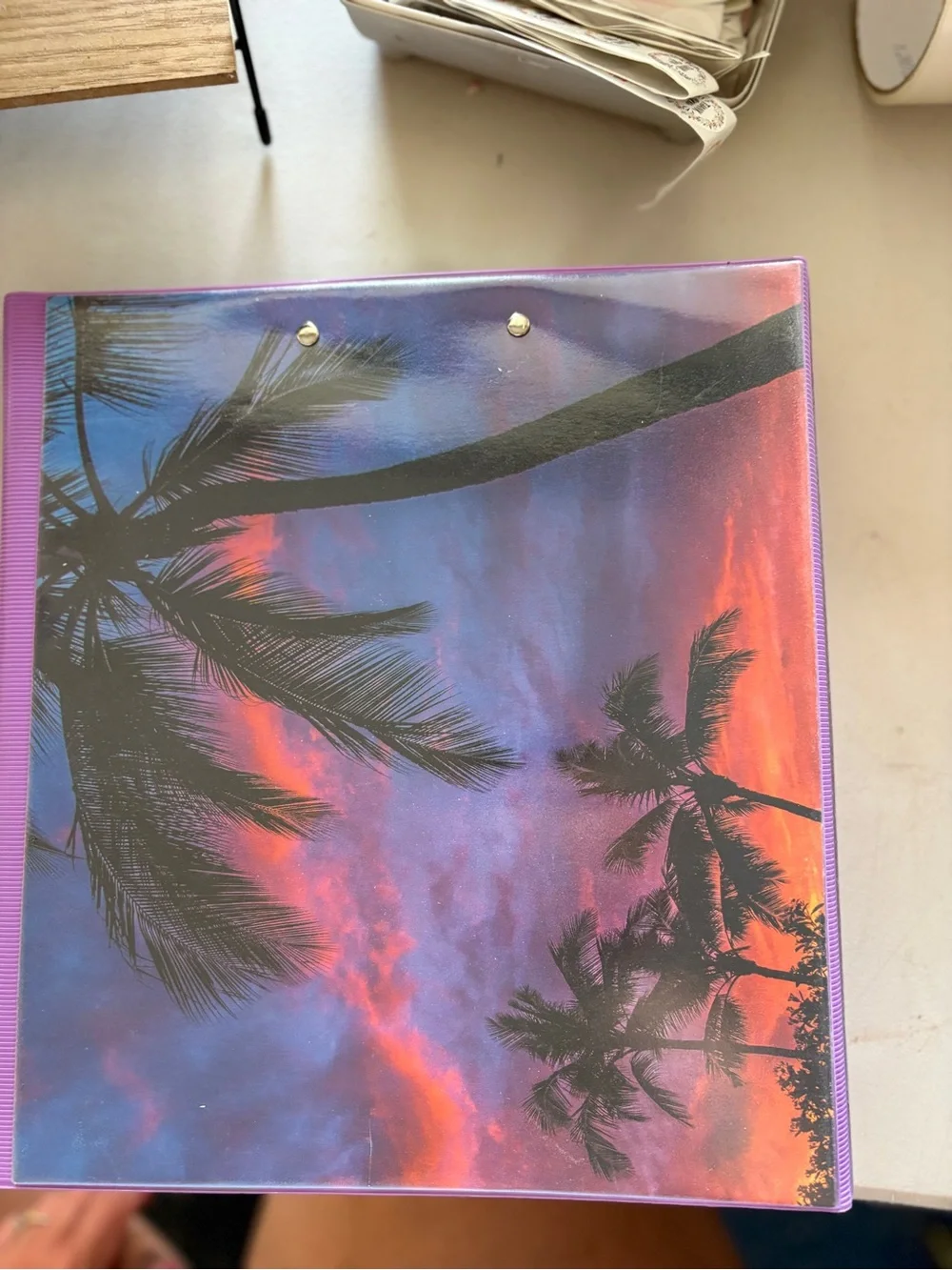 Tropical Palm Trapper Keeper Binder - Purple 2020 new